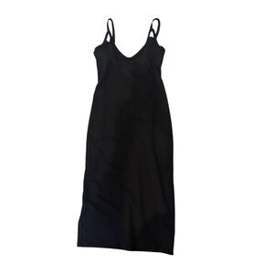 Leith Black Midi Dress with Double Straps